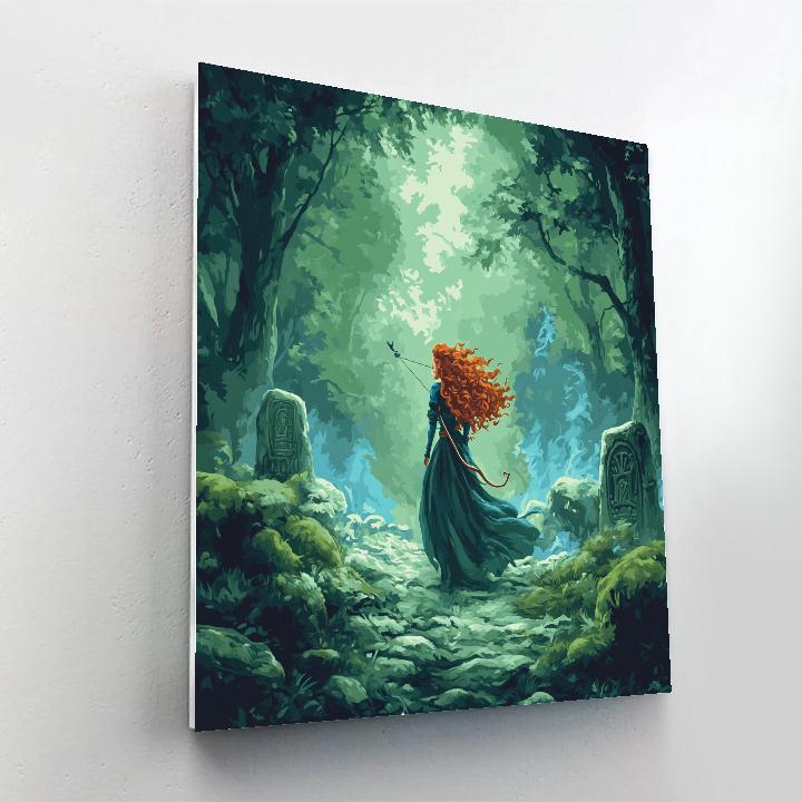 Merida Highland Forest Archery Disney Inspired Paint by numbers art