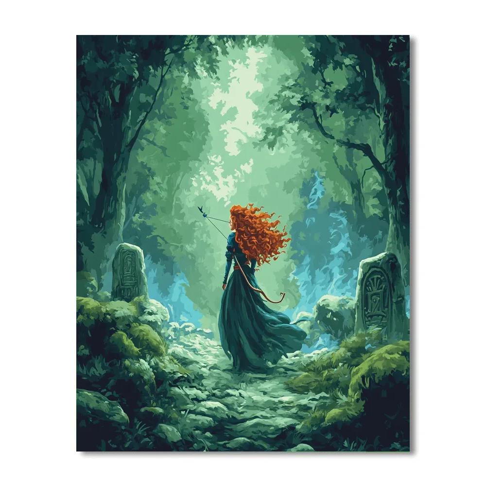Merida Highland Forest Archery Disney Inspired Paint by numbers art