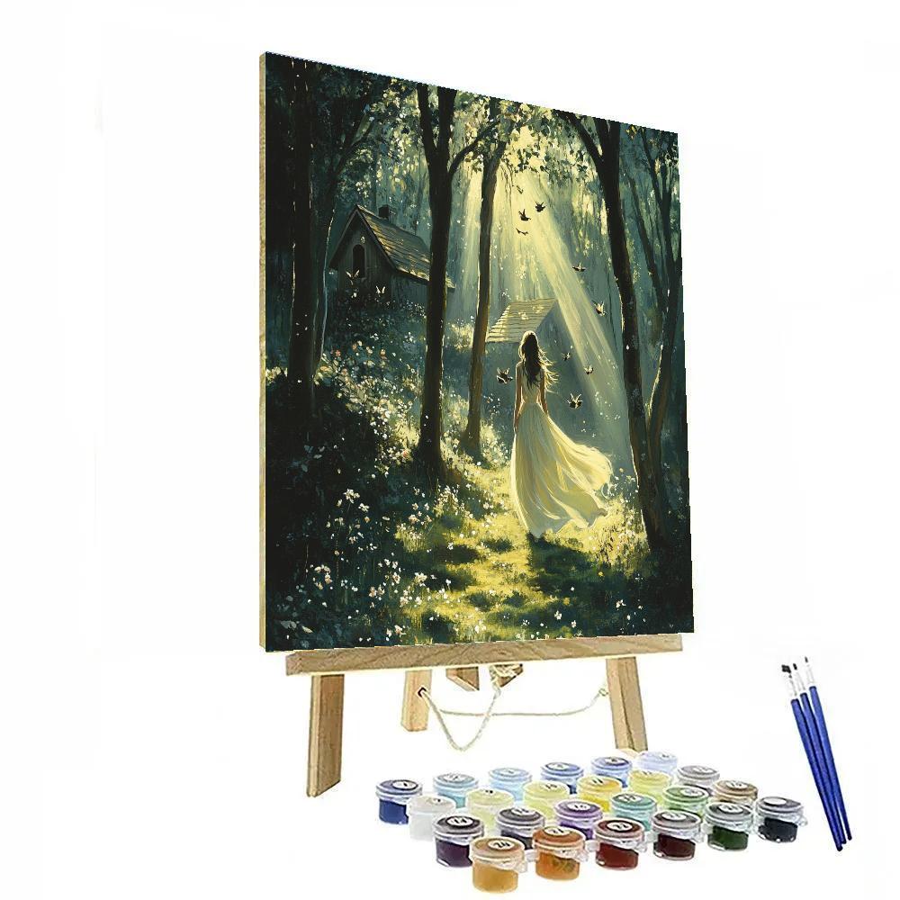 Aurora Enchanted Forest Song Disney Inspired DIY paint by numbers