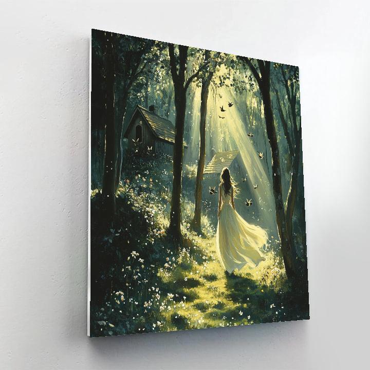 Aurora Enchanted Forest Song Disney Inspired DIY paint by numbers