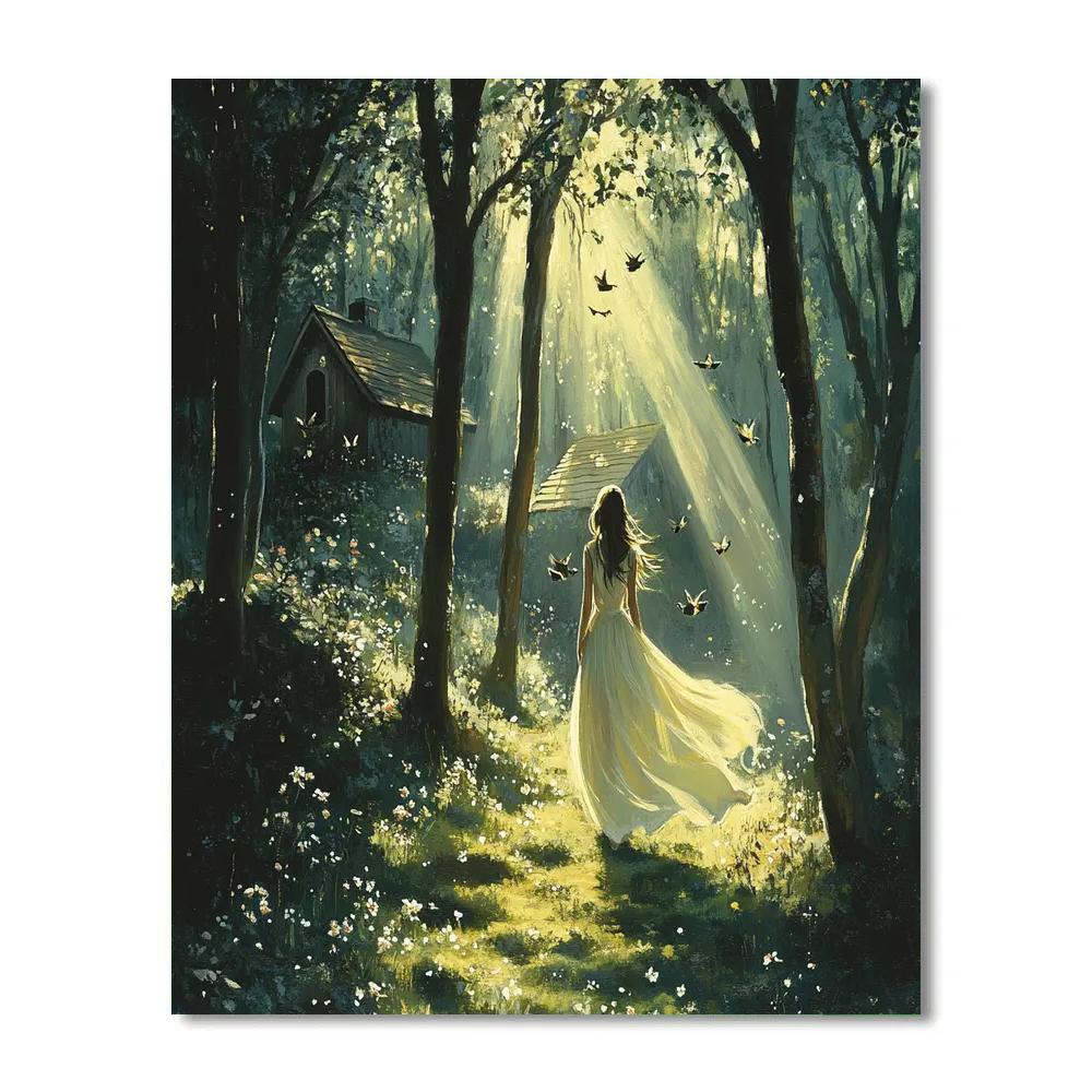 Aurora Enchanted Forest Song Disney Inspired DIY paint by numbers