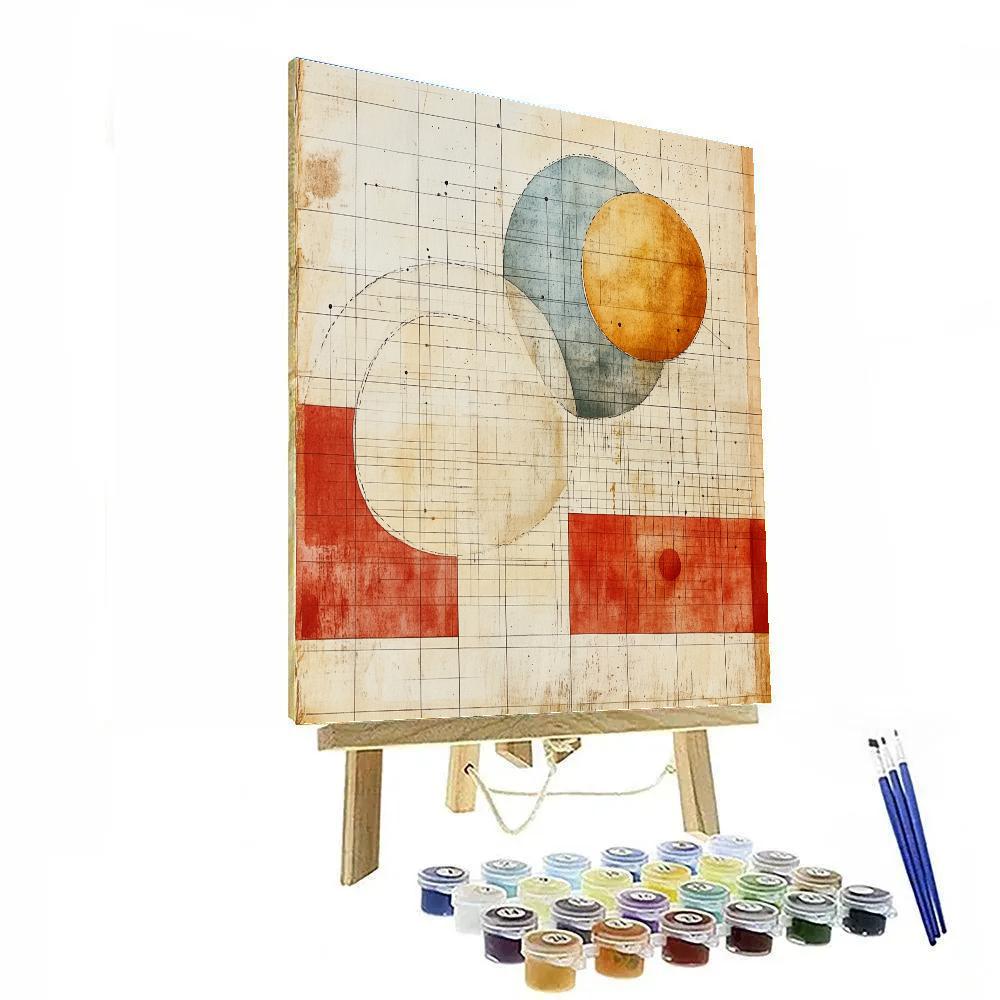 Paul Klee Inspired Playful Solar System Map Numbered painting kits