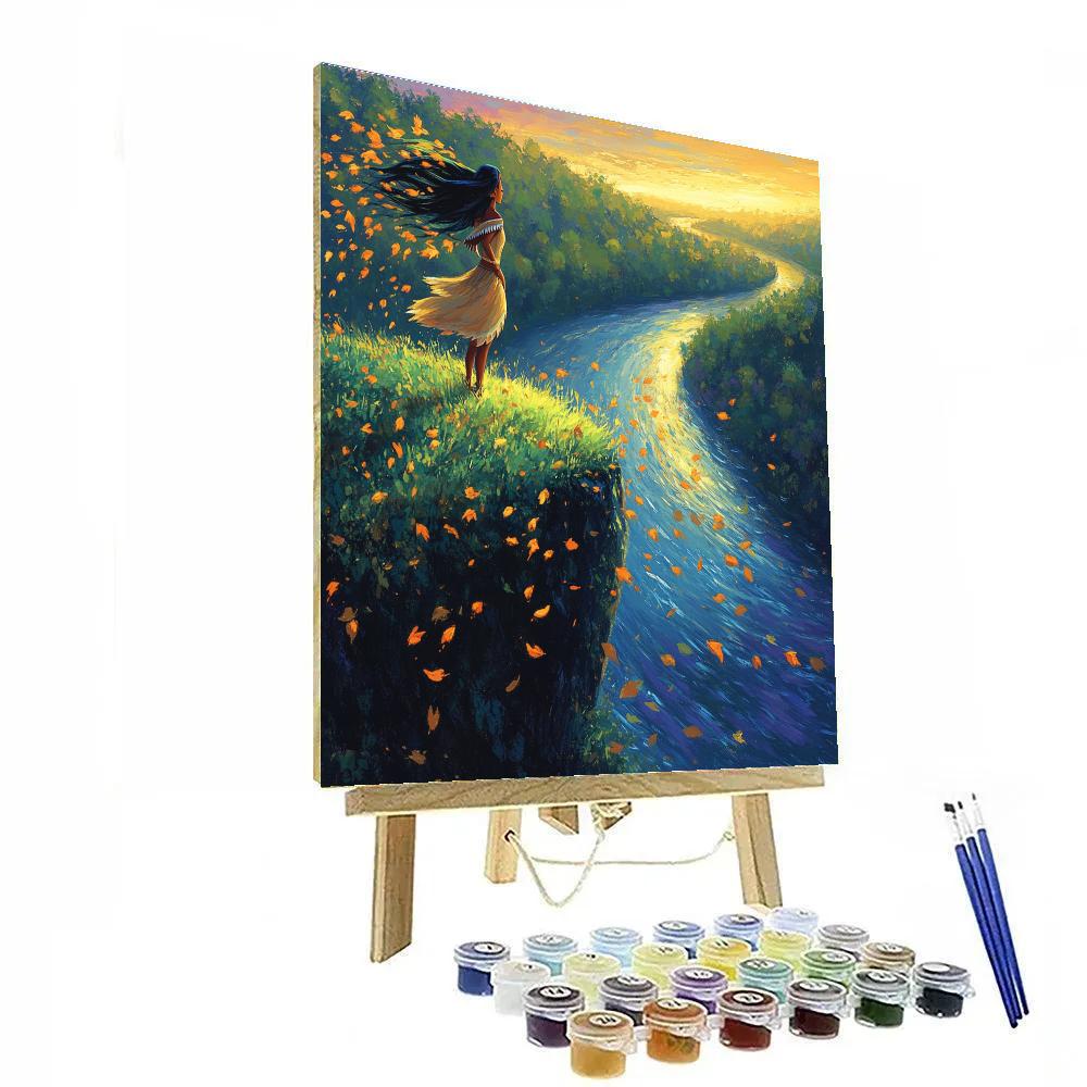 Pocahontas River Cliff Breeze Disney Inspired Numbered painting kits