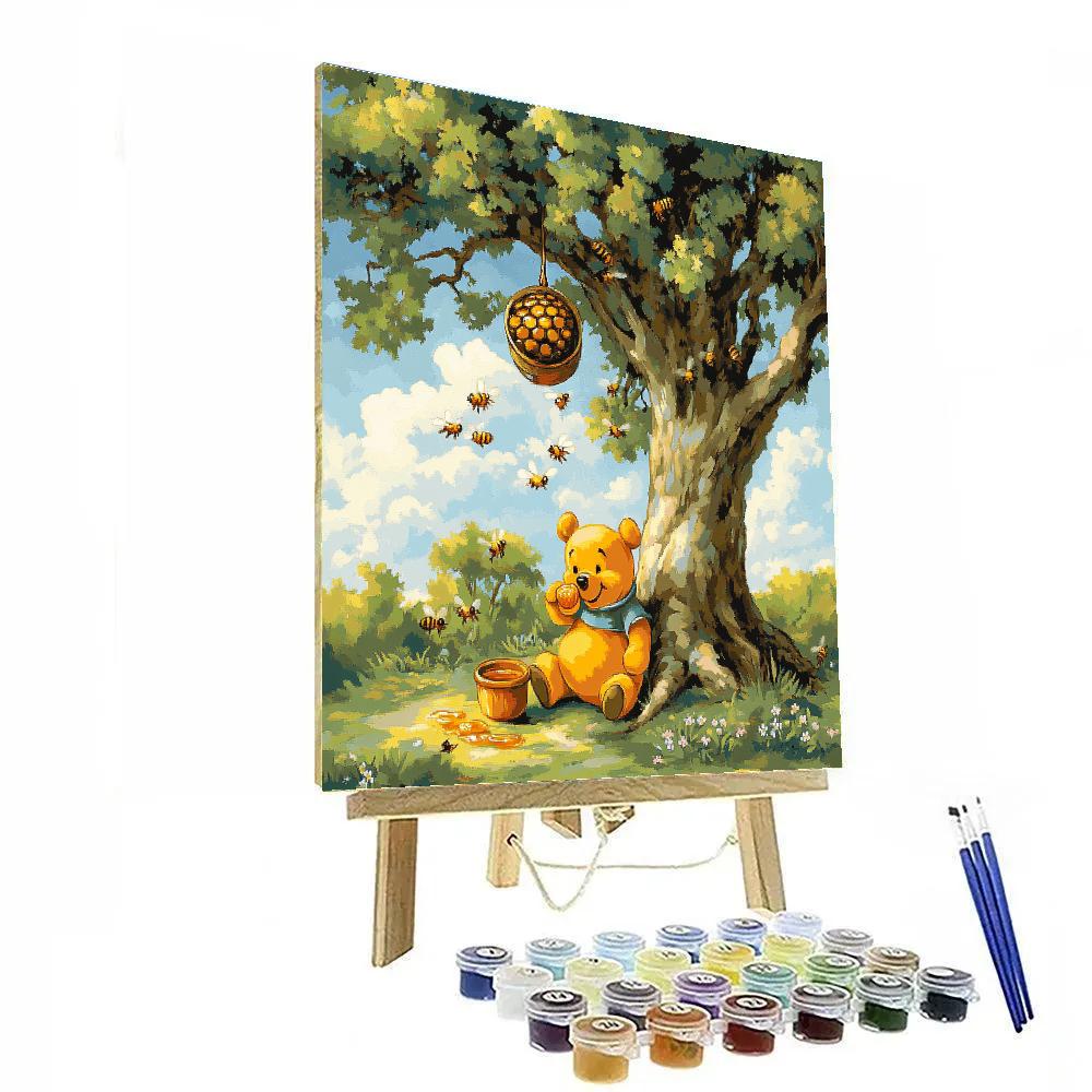 Winnie The Pooh Honey Tree Afternoon Disney Inspired paint by number