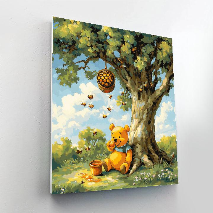 Winnie The Pooh Honey Tree Afternoon Disney Inspired paint by number