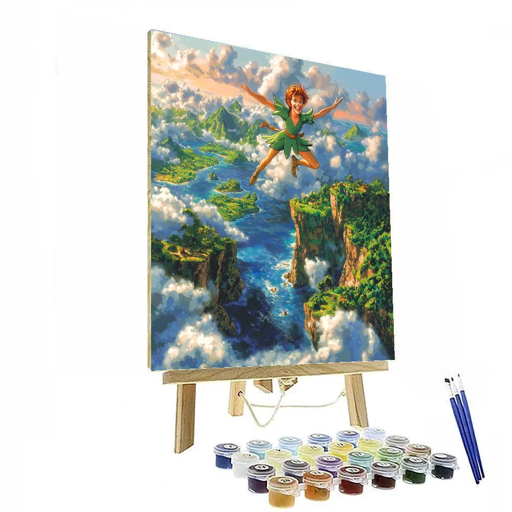 Peter Pan Never Land Sky Soar Disney Inspired Number painting