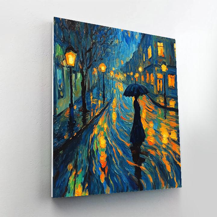 Edvard Munch Inspired Anxiety In A Rainstorm Street Number painting