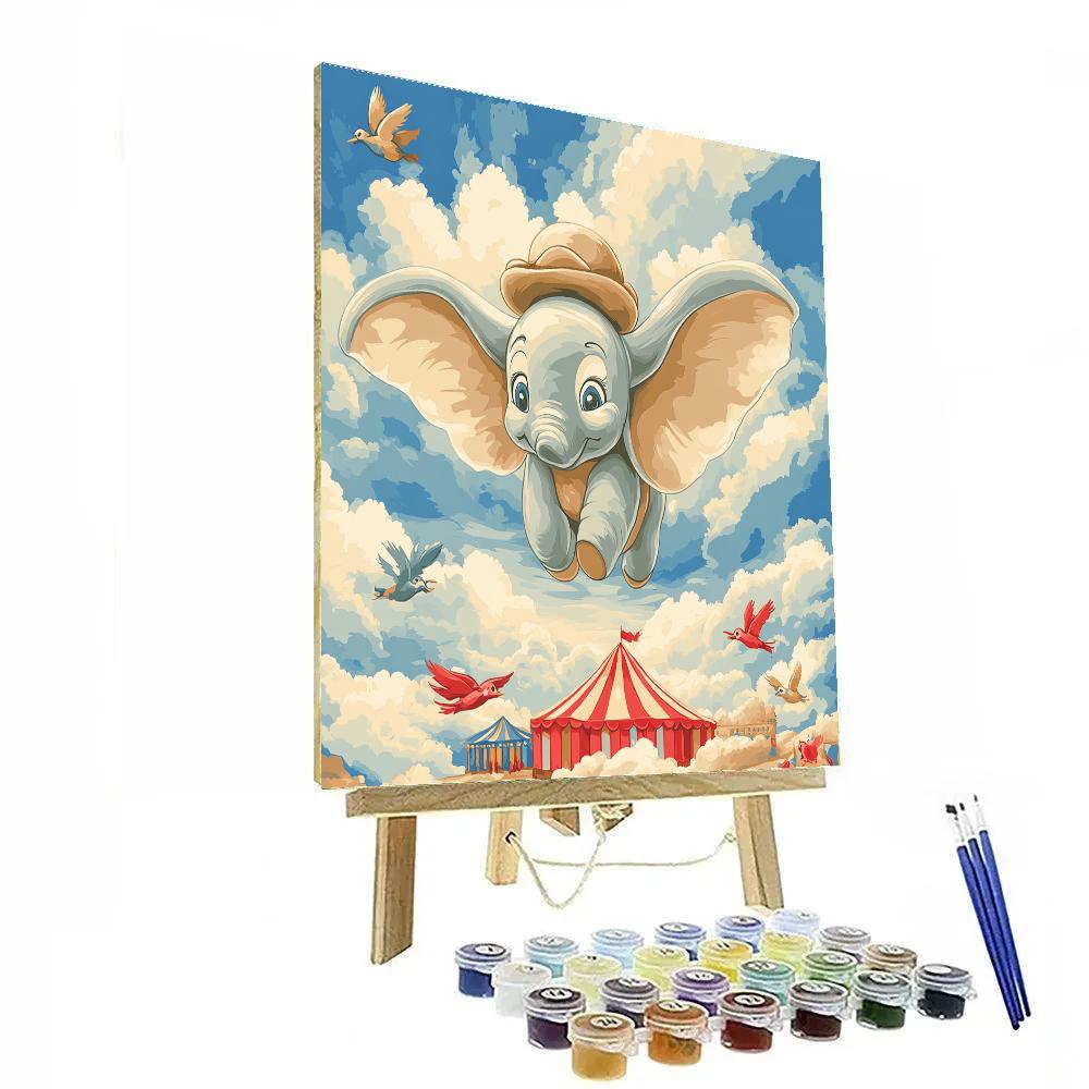 Dumbo Circus Cloud Glide Disney Inspired Paint by numbers art