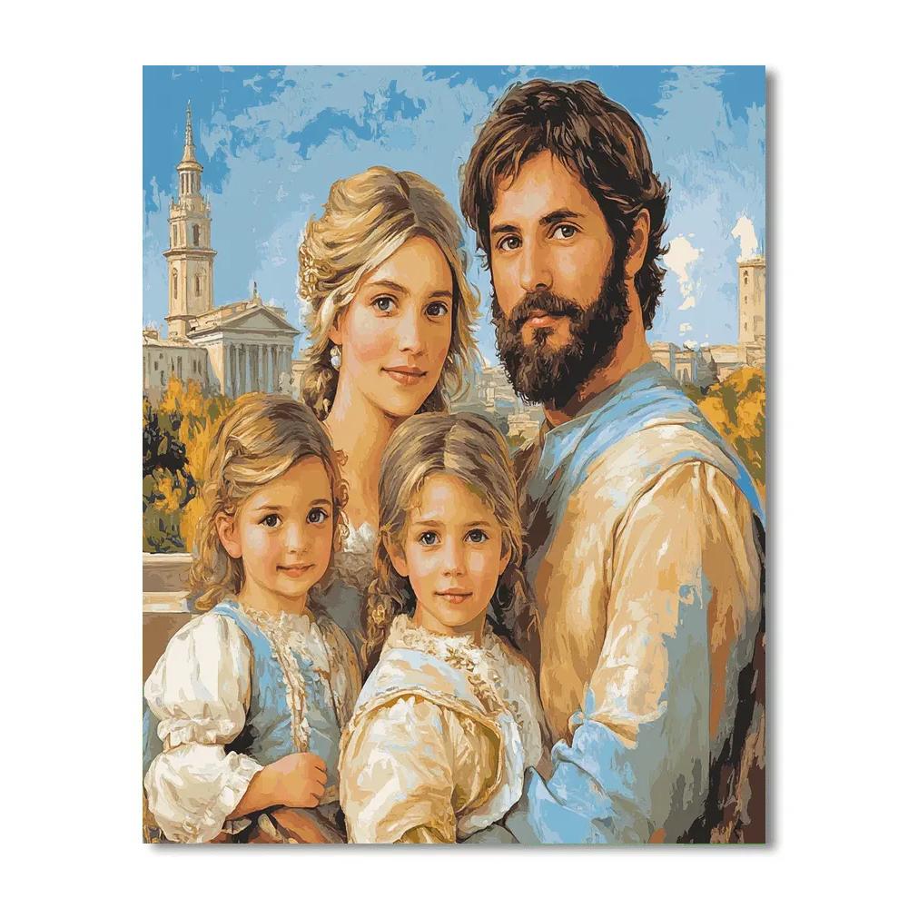 Raphael Inspired Harmonious Family Gathering Numbered painting kits