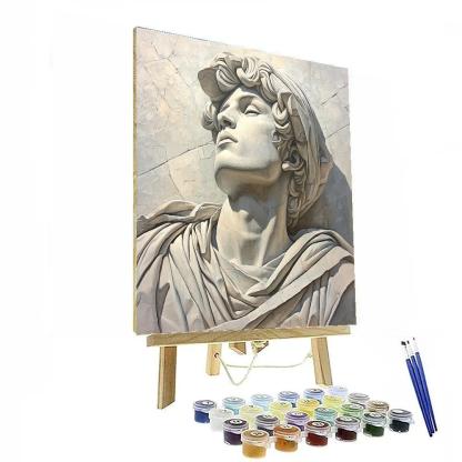 Michelangelo Inspired Monumental Marble Warrior Study painting number kit