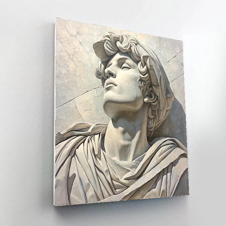Michelangelo Inspired Monumental Marble Warrior Study painting number kit
