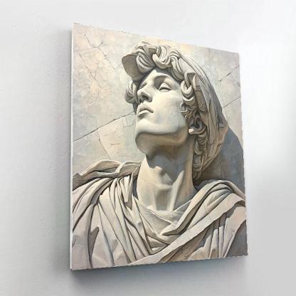 Michelangelo Inspired Monumental Marble Warrior Study painting number kit