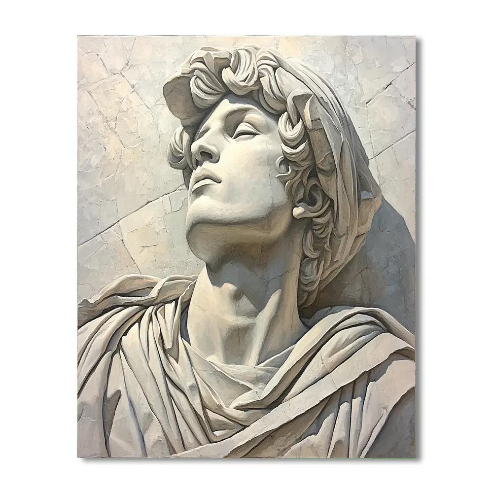 Michelangelo Inspired Monumental Marble Warrior Study painting number kit