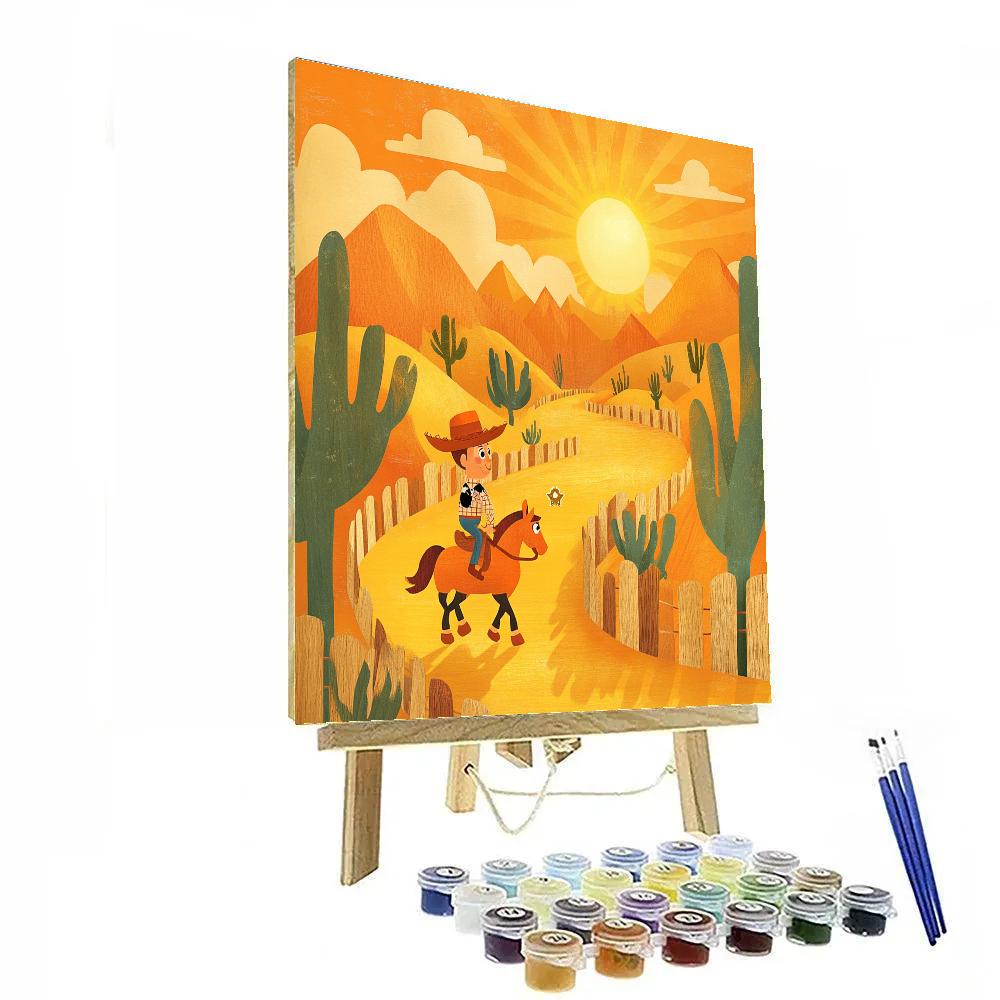 Woody Sunset Roundup Ride Disney Inspired Paint by numbers kits