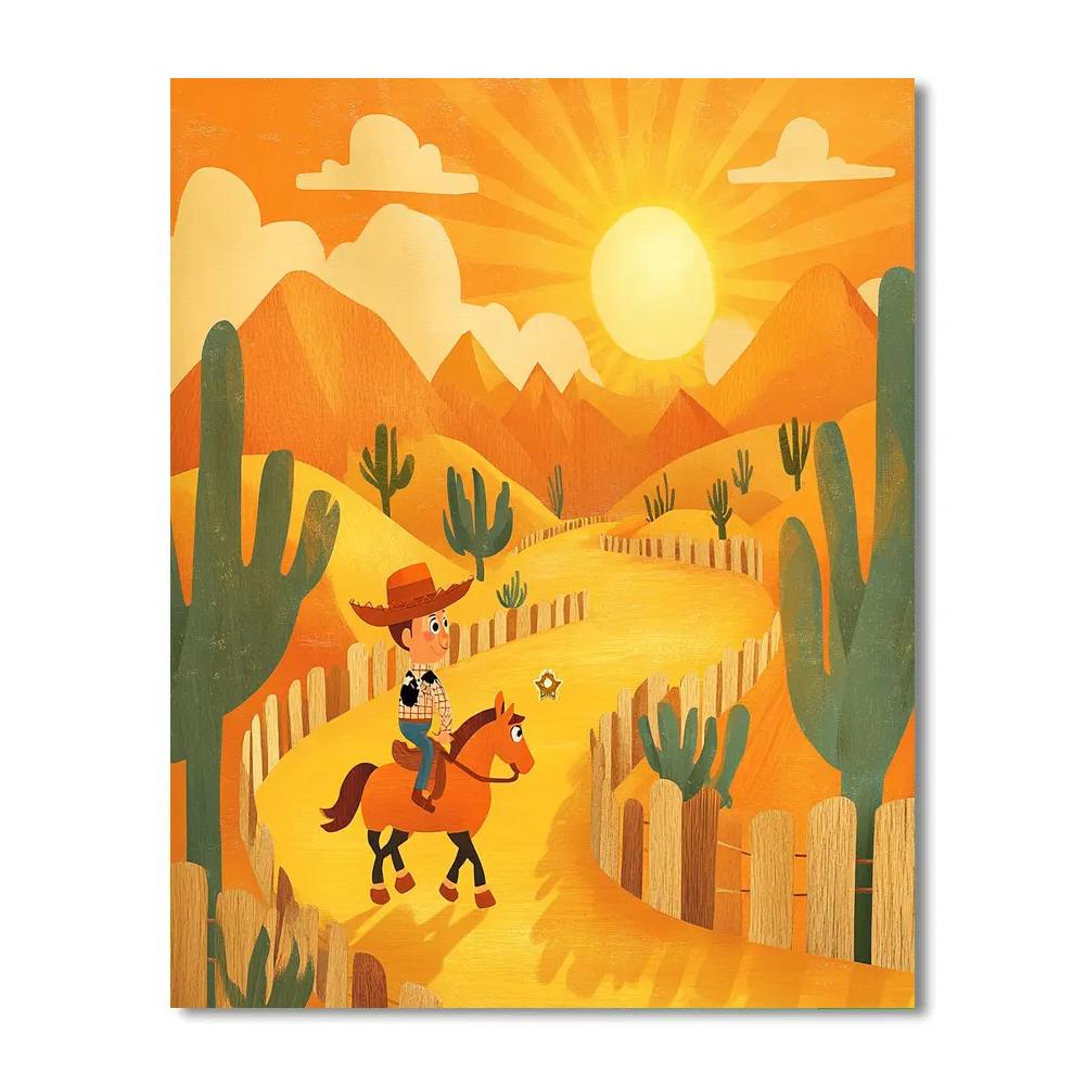 Woody Sunset Roundup Ride Disney Inspired Paint by numbers kits
