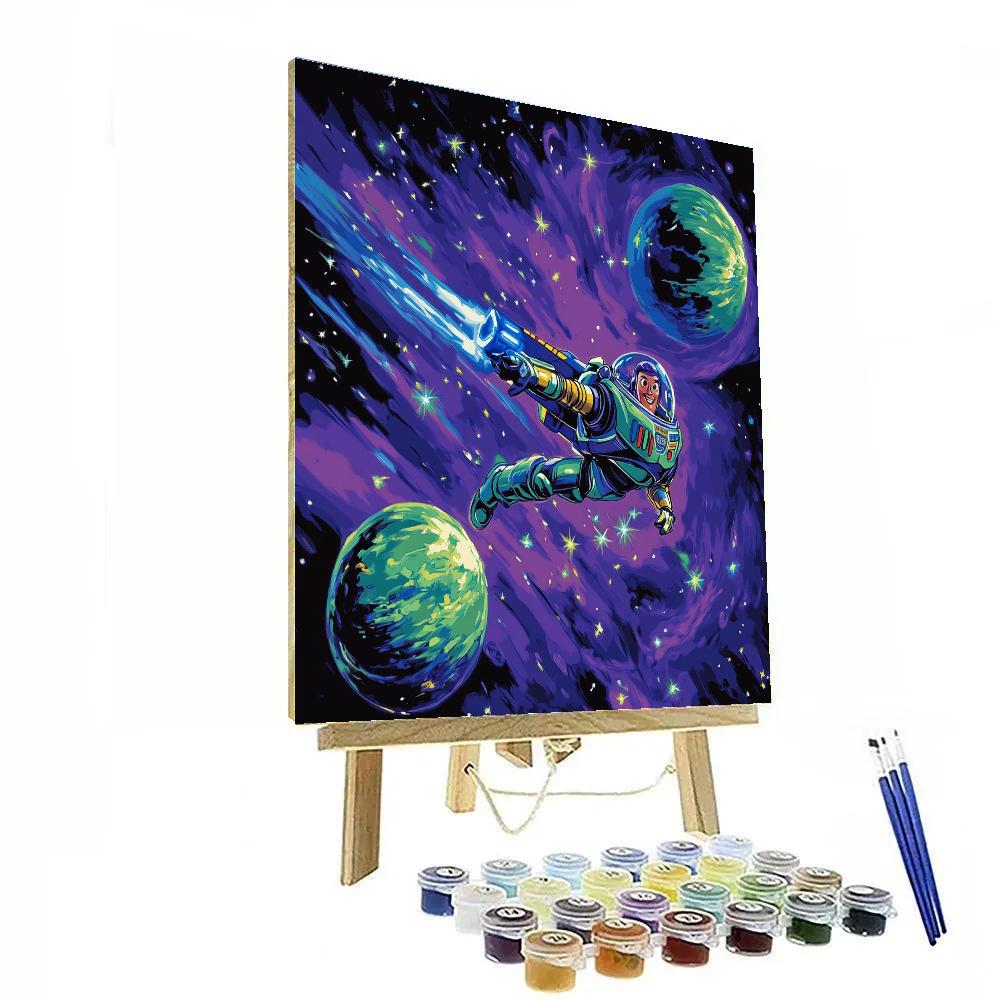Buzz Lightyear Galactic Star Flight Disney Inspired Paint by numbers art