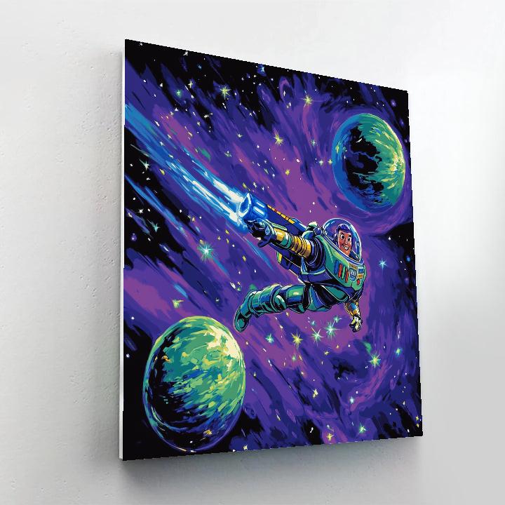 Buzz Lightyear Galactic Star Flight Disney Inspired Paint by numbers art