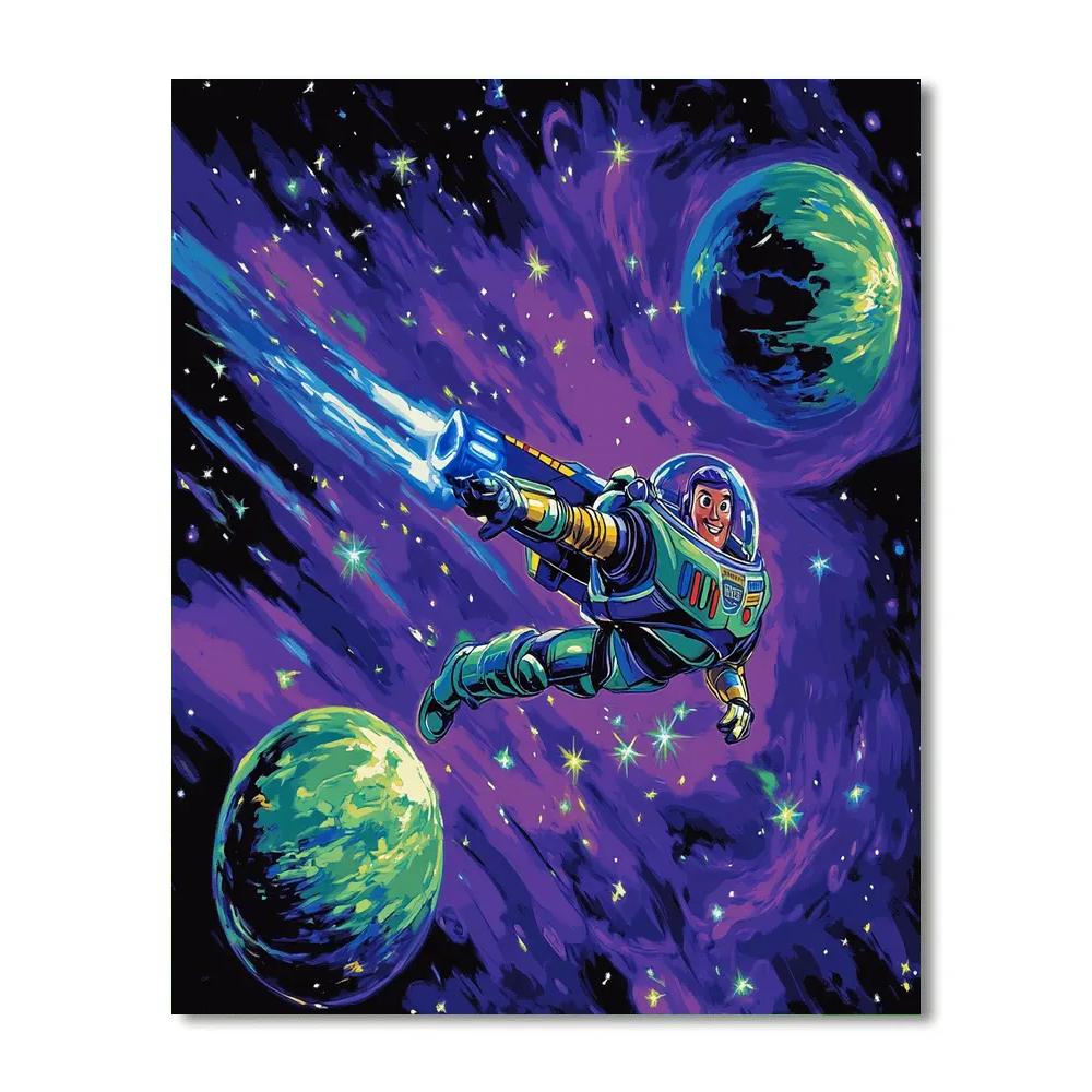 Buzz Lightyear Galactic Star Flight Disney Inspired Paint by numbers art
