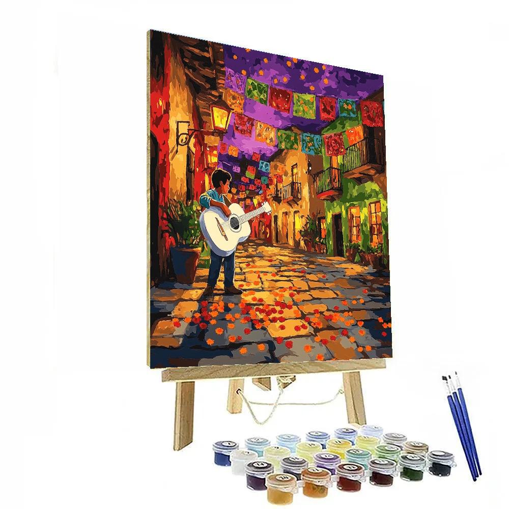 Miguel Music Plaza Serenade Disney Inspired paint by number