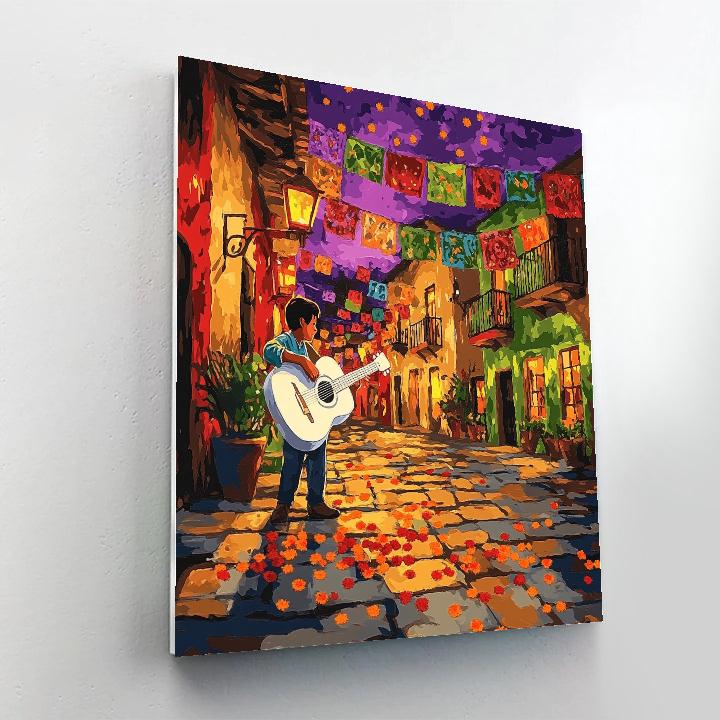 Miguel Music Plaza Serenade Disney Inspired paint by number