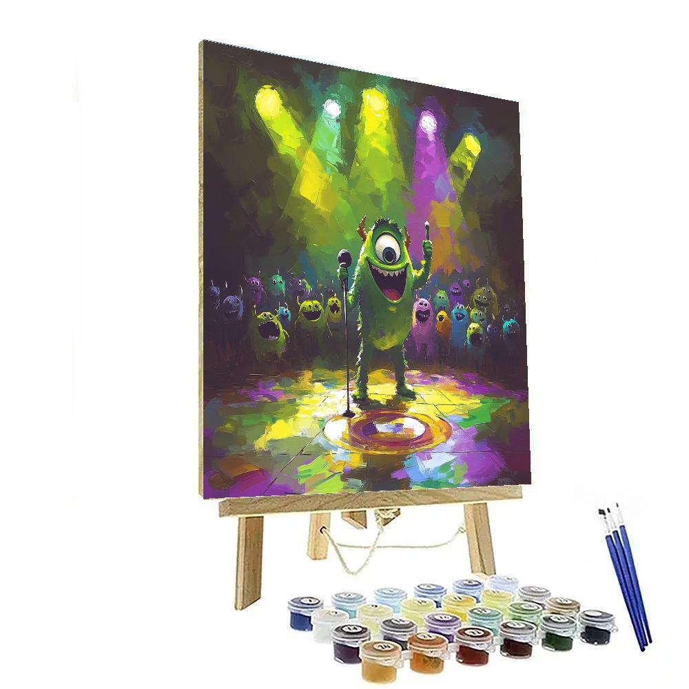 Mike Wazowski Laugh Floor Stage Disney Inspired Paint by numbers art