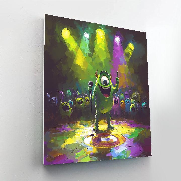 Mike Wazowski Laugh Floor Stage Disney Inspired Paint by numbers art
