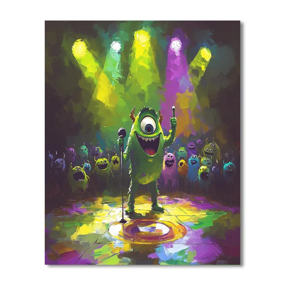 Mike Wazowski Laugh Floor Stage Disney Inspired Paint by numbers art
