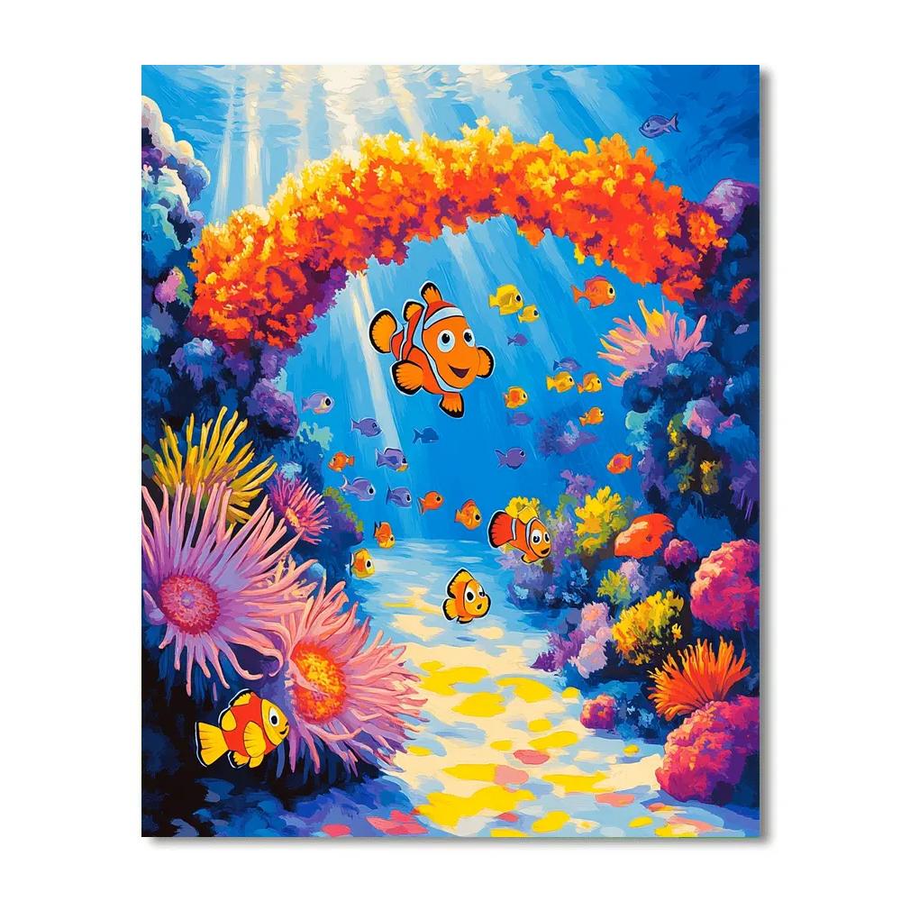 Nemo Reef School Adventure Disney Inspired Paint by numbers art