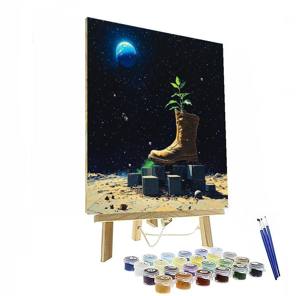 WALL E Starry Space Garden Disney Inspired paint by color