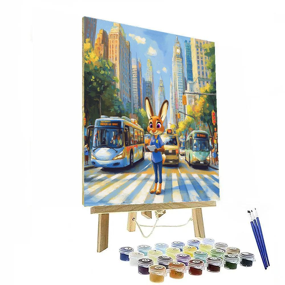 Judy Hopps Zootopia City Patrol Disney Inspired Paint by numbers kits