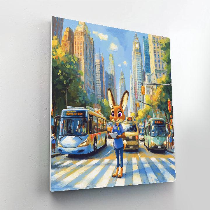 Judy Hopps Zootopia City Patrol Disney Inspired Paint by numbers kits