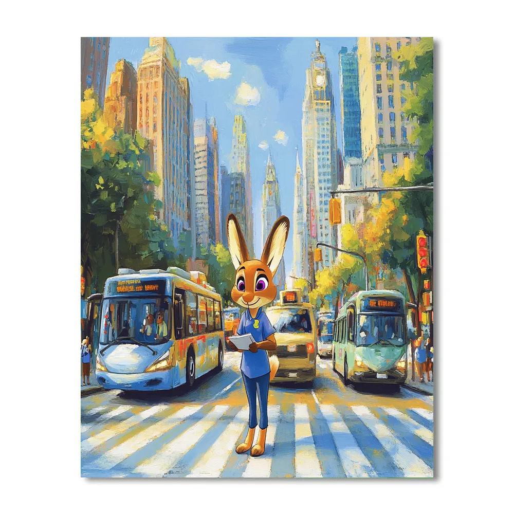 Judy Hopps Zootopia City Patrol Disney Inspired Paint by numbers kits