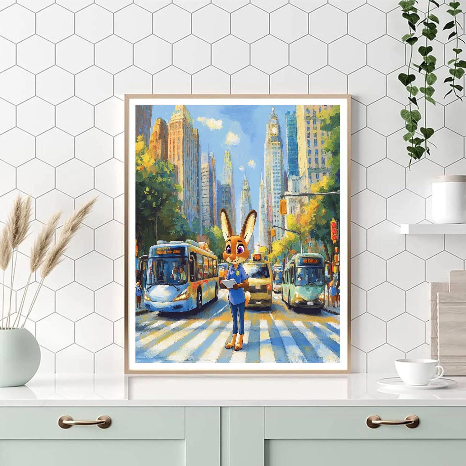 Judy Hopps Zootopia City Patrol Disney Inspired Paint by numbers kits