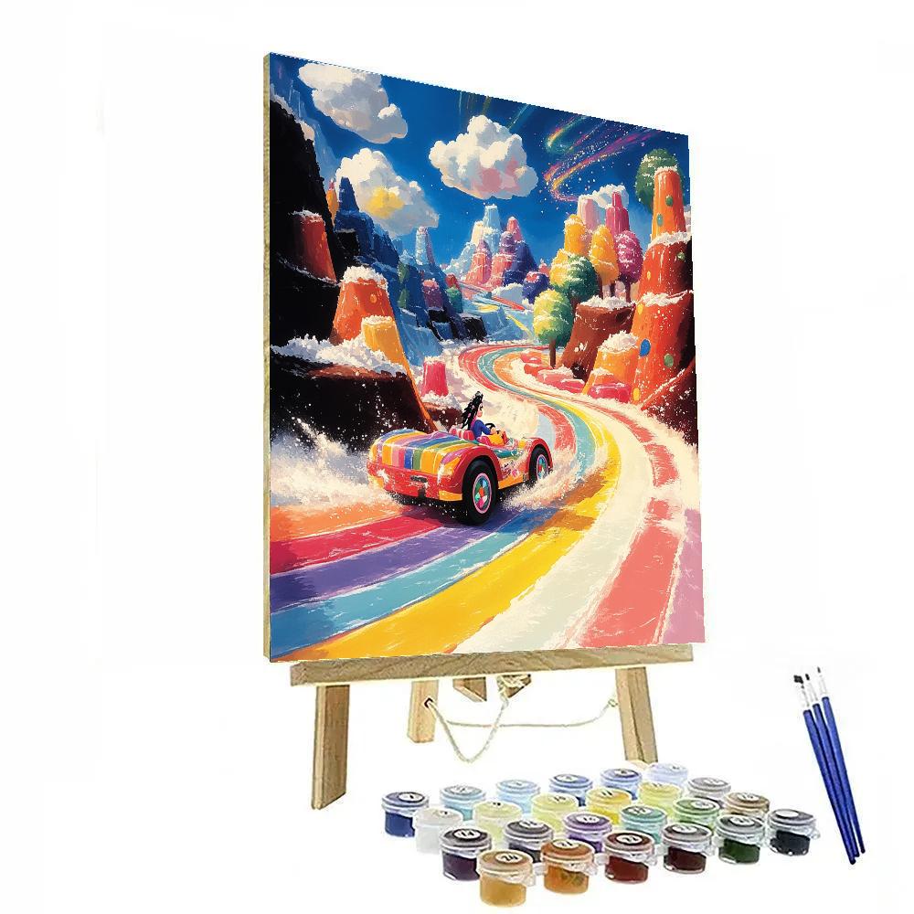 Vanellope Sugar Rush Raceway Zoom Disney Inspired paint by number