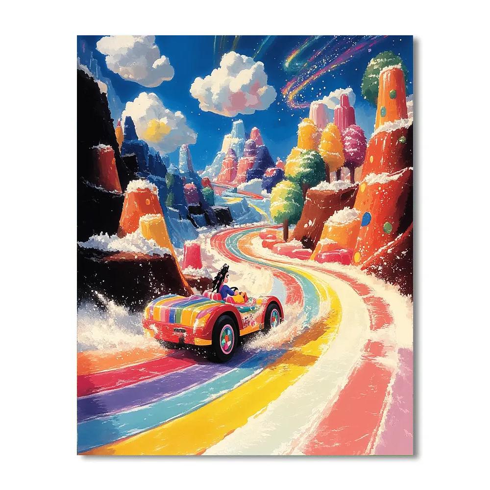 Vanellope Sugar Rush Raceway Zoom Disney Inspired paint by number