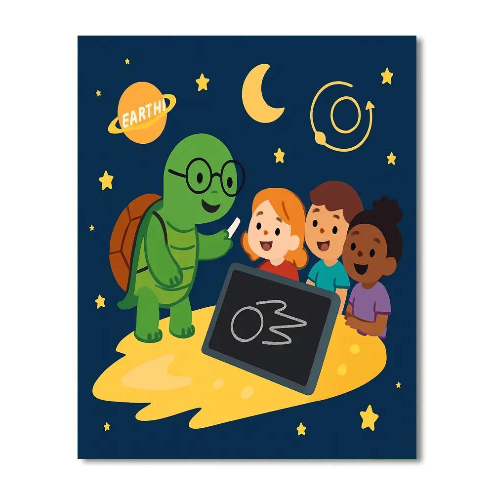 Comet Classroom With The Star Turtle paint by numbers