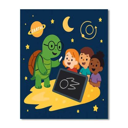 Comet Classroom With The Star Turtle paint by numbers