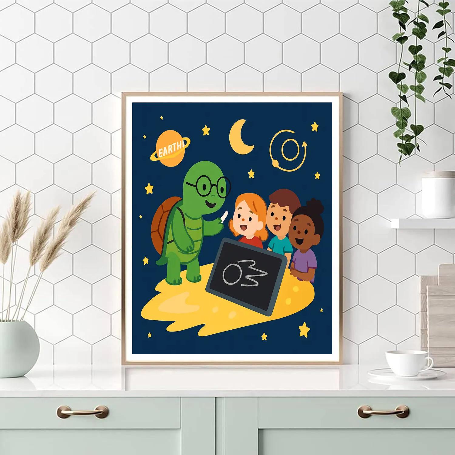 Comet Classroom With The Star Turtle paint by numbers