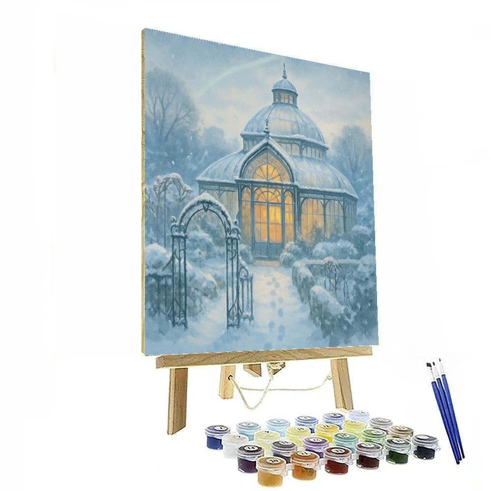 Aurora Over The Glasshouse Garden Number painting