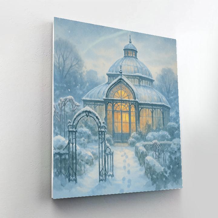 Aurora Over The Glasshouse Garden Number painting