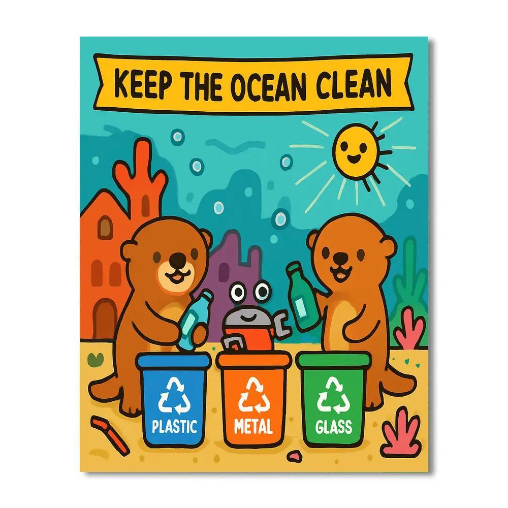 Coral City Recycling Rangers Numbered painting kits