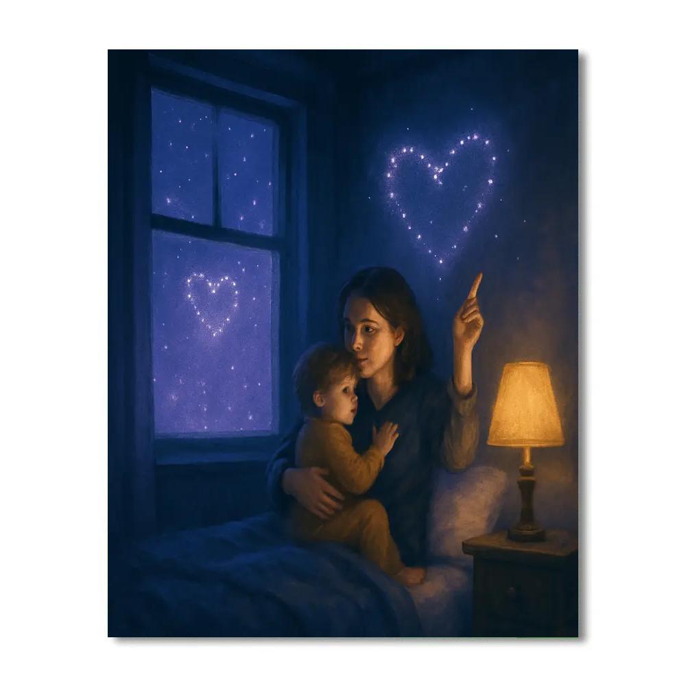Starlit Bedtime Promise painting number kit