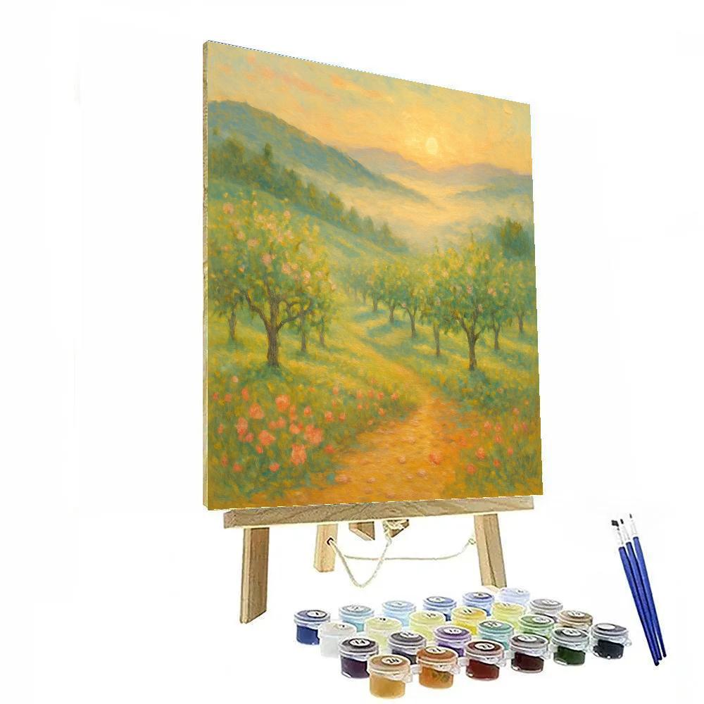 Sunlit Orchard Above The Fog Valley Number painting