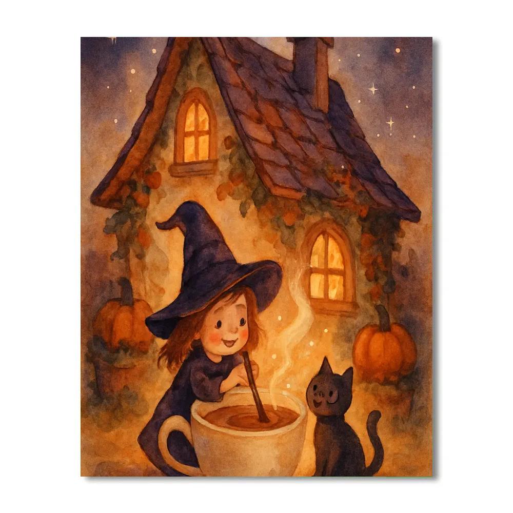 The Teacup Witch Cottage Paint by numbers kits