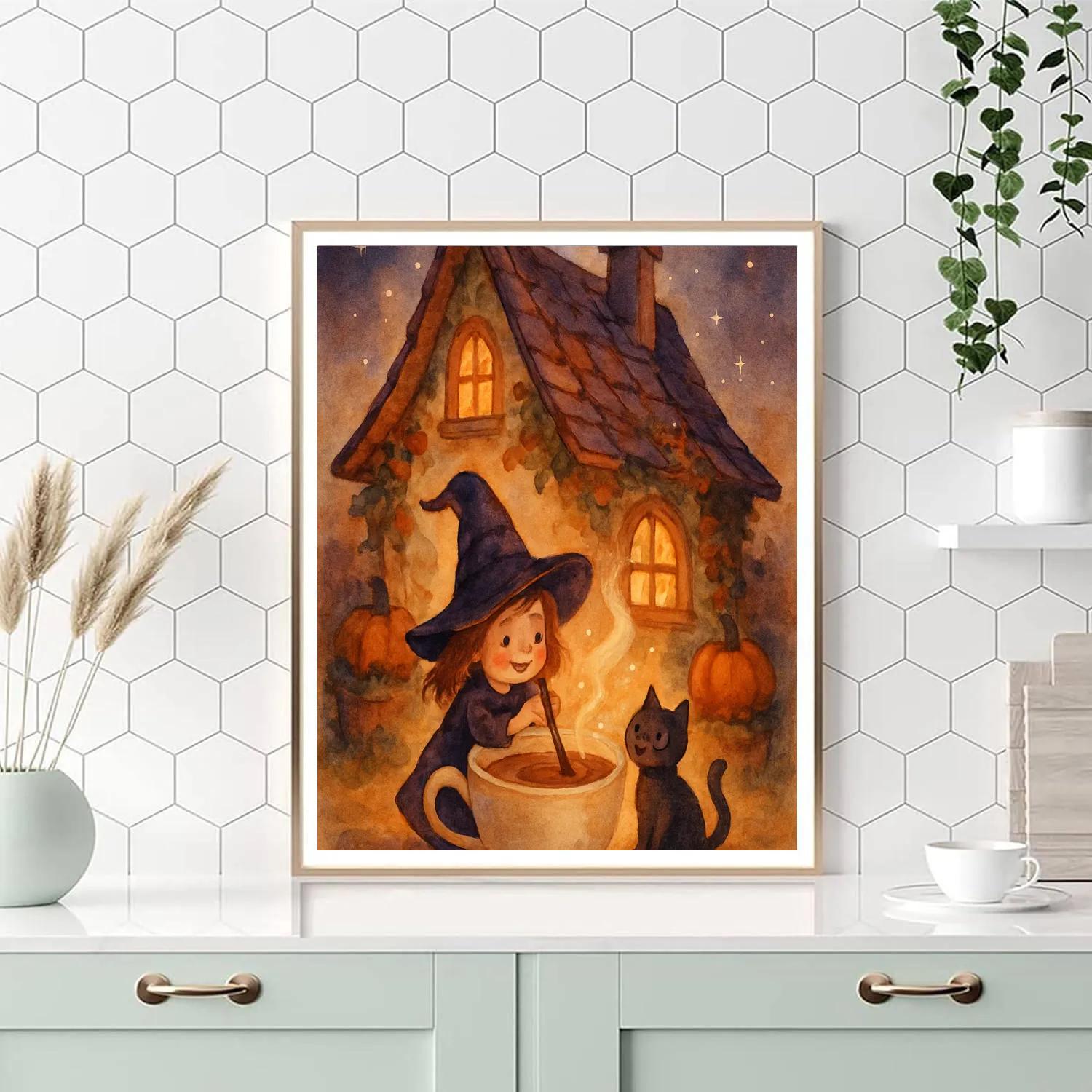 The Teacup Witch Cottage Paint by numbers kits