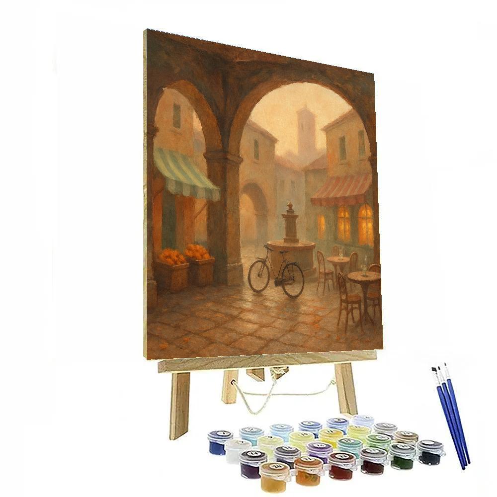 Cinnamon Dawn In The Courtyard Market DIY paint by numbers