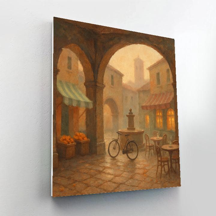 Cinnamon Dawn In The Courtyard Market DIY paint by numbers