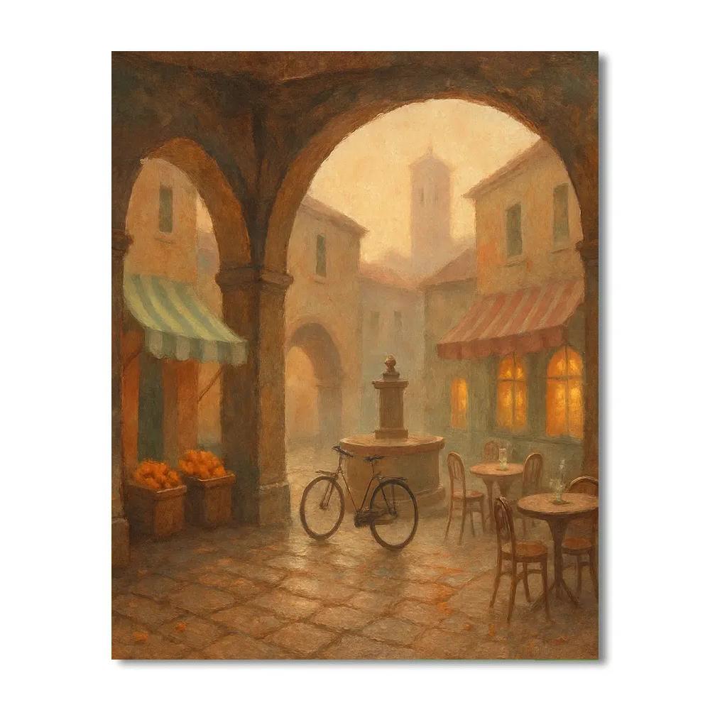Cinnamon Dawn In The Courtyard Market DIY paint by numbers