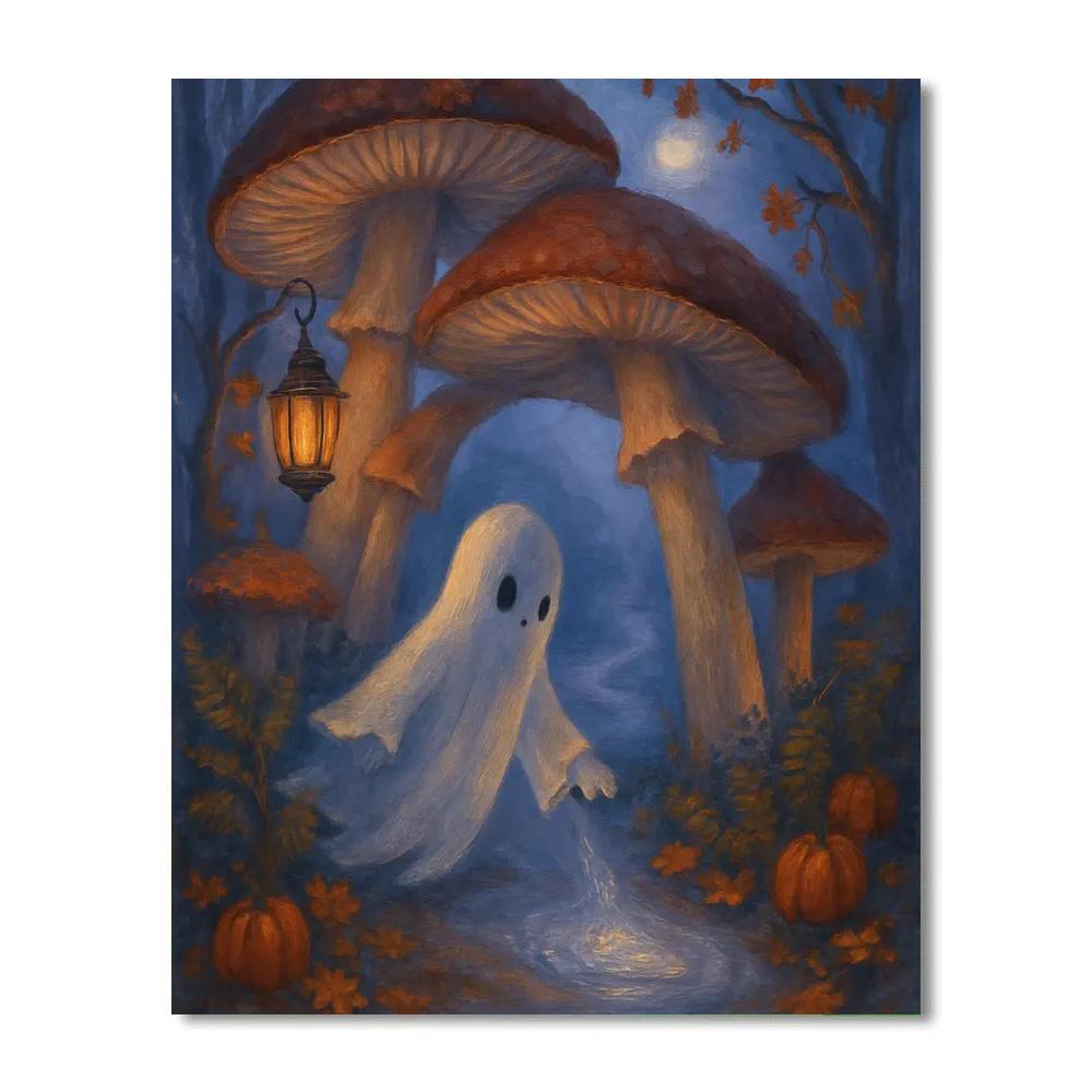 Moonlit Mushroom Gate Numbered painting kits