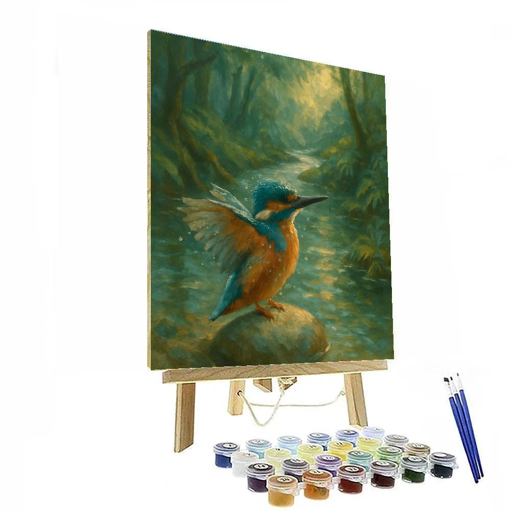 Mossy Creek Kingfisher Pause Numbered painting kits